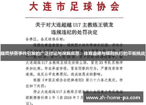 魏震禁赛事件引发的广泛讨论与深刻反思：体育道德与规则执行的平衡挑战